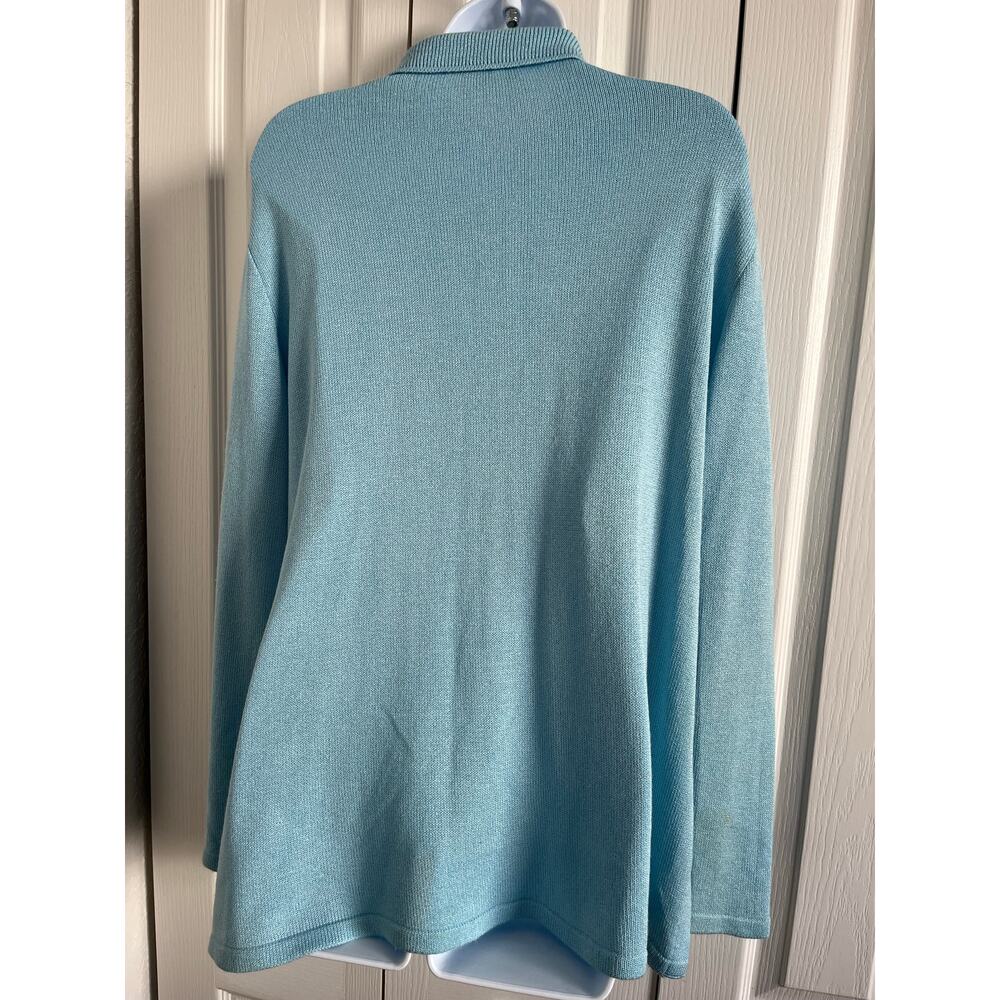 Philippe Marques Light Blue Knit Button Front Top… - image 5